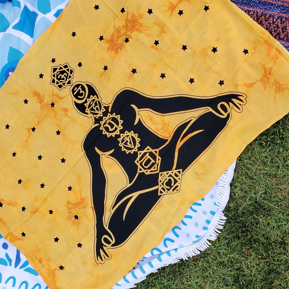 NEW Yoga Chakra Meditation Poster Size Tapestry